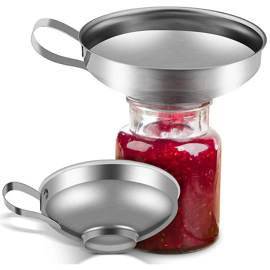 Stainless Steel Wide Mouth Canning Funnel – Set of 2 - KitchenEnvy