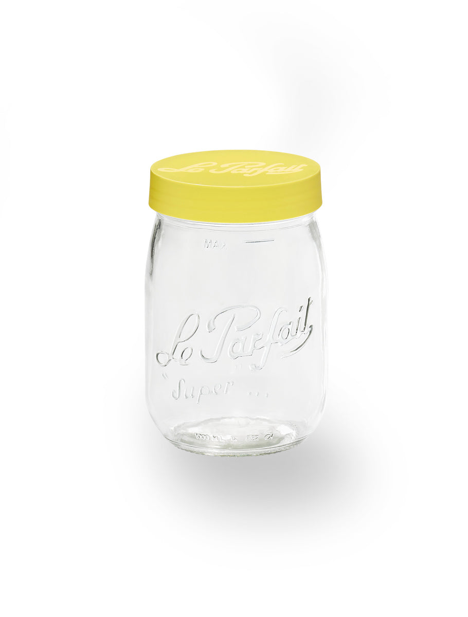 Screw Top Jar w/ Colour Lid 1000ml/32oz