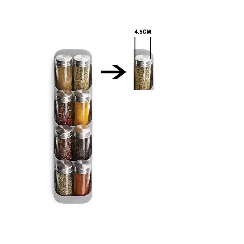 8 Grids Spice Rack Cupboard Organizer