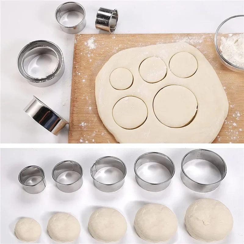 Stainless Steel Cookie Cutters (5pcs Set) - KitchenEnvy