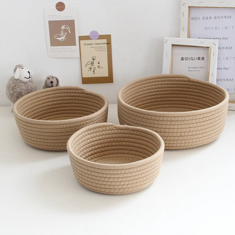 Nordic Cotton Rope Storage Baskets - KitchenEnvy