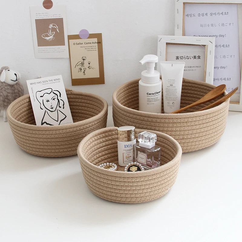 Nordic Cotton Rope Storage Baskets - KitchenEnvy