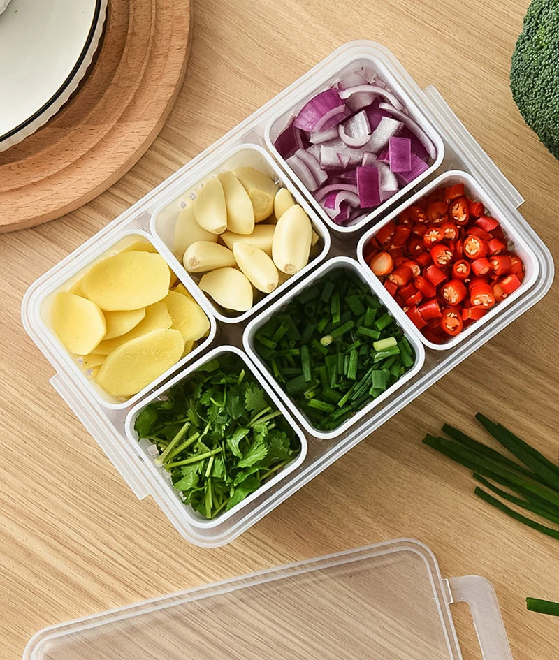 Refrigerator Storage Box - 6 Grids