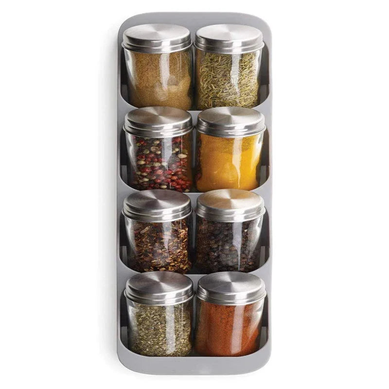 8 Grids Spice Rack Cupboard Organizer