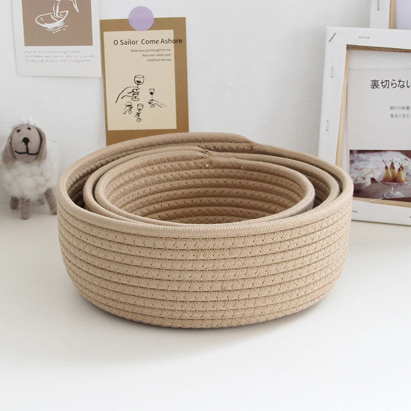 Nordic Cotton Rope Storage Baskets - KitchenEnvy