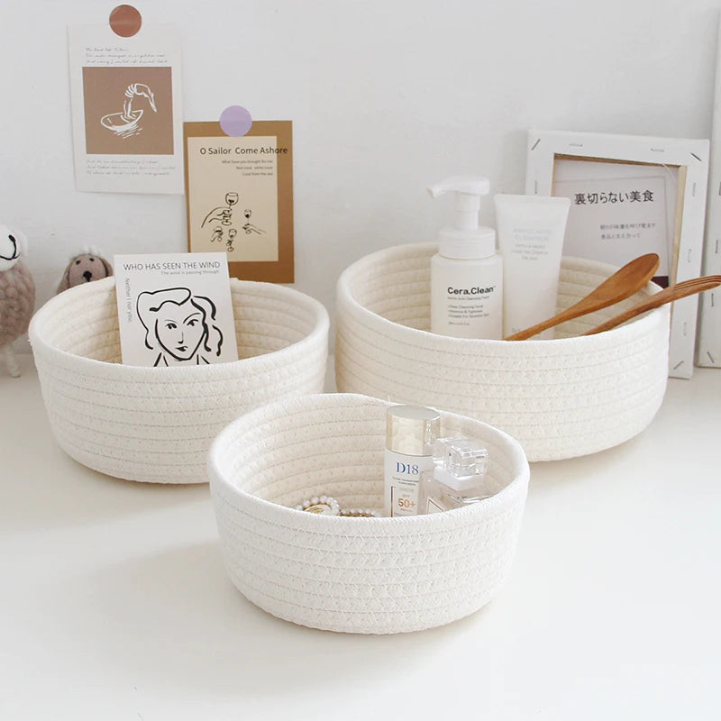 Nordic Cotton Rope Storage Baskets - KitchenEnvy