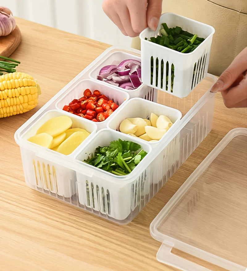Refrigerator Storage Box - 6 Grids