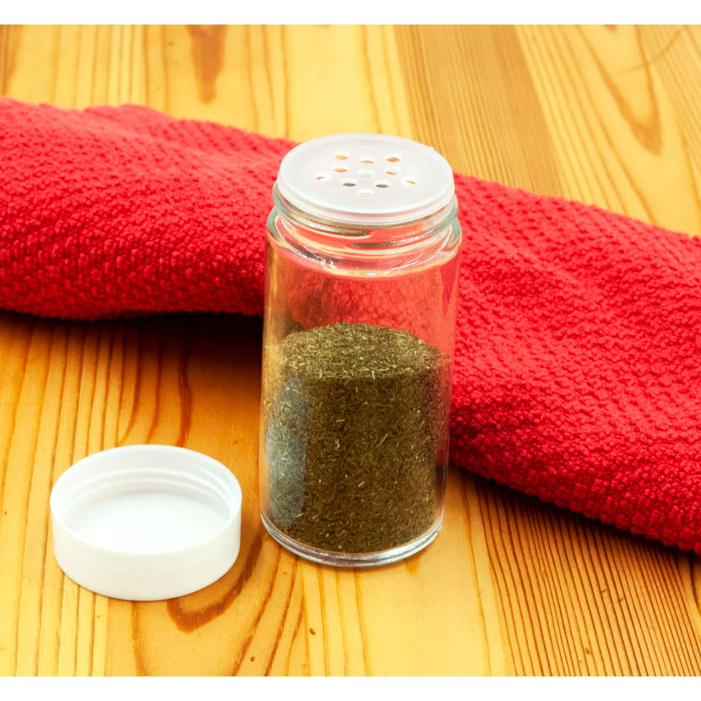 Round Glass Spice Jar with Plastic lid - Pack of 12