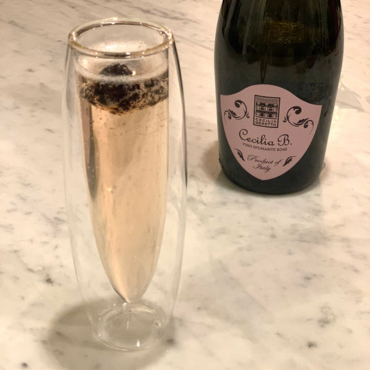 Double Wall Stemless Champagne Flutes, Set of 2, Borosilicate Glass - KitchenEnvy