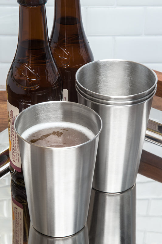 Stainless Steel Beer Glasses - KitchenEnvy