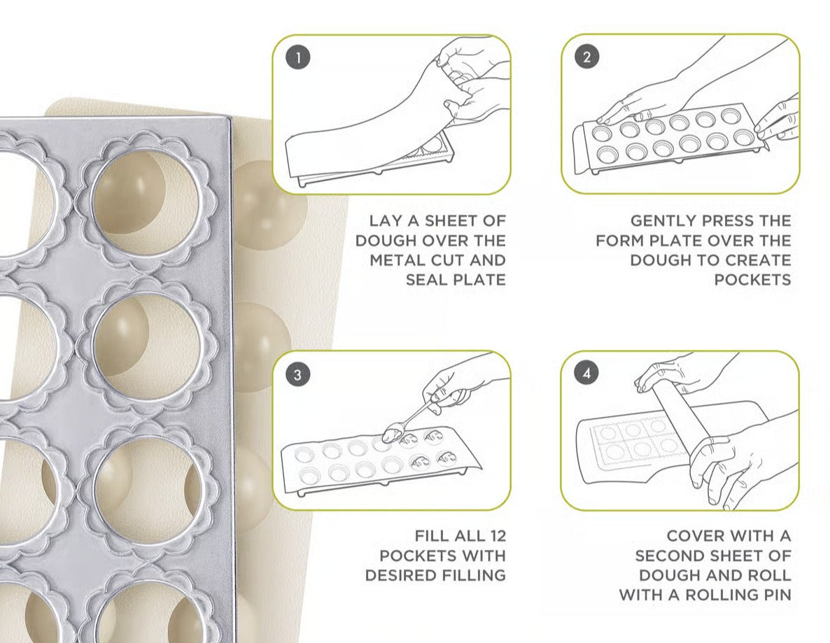 Flower Shaped Ravioli Maker (12 count) - KitchenEnvy