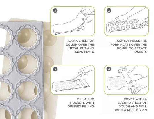 Flower Shaped Ravioli Maker (12 count) - KitchenEnvy