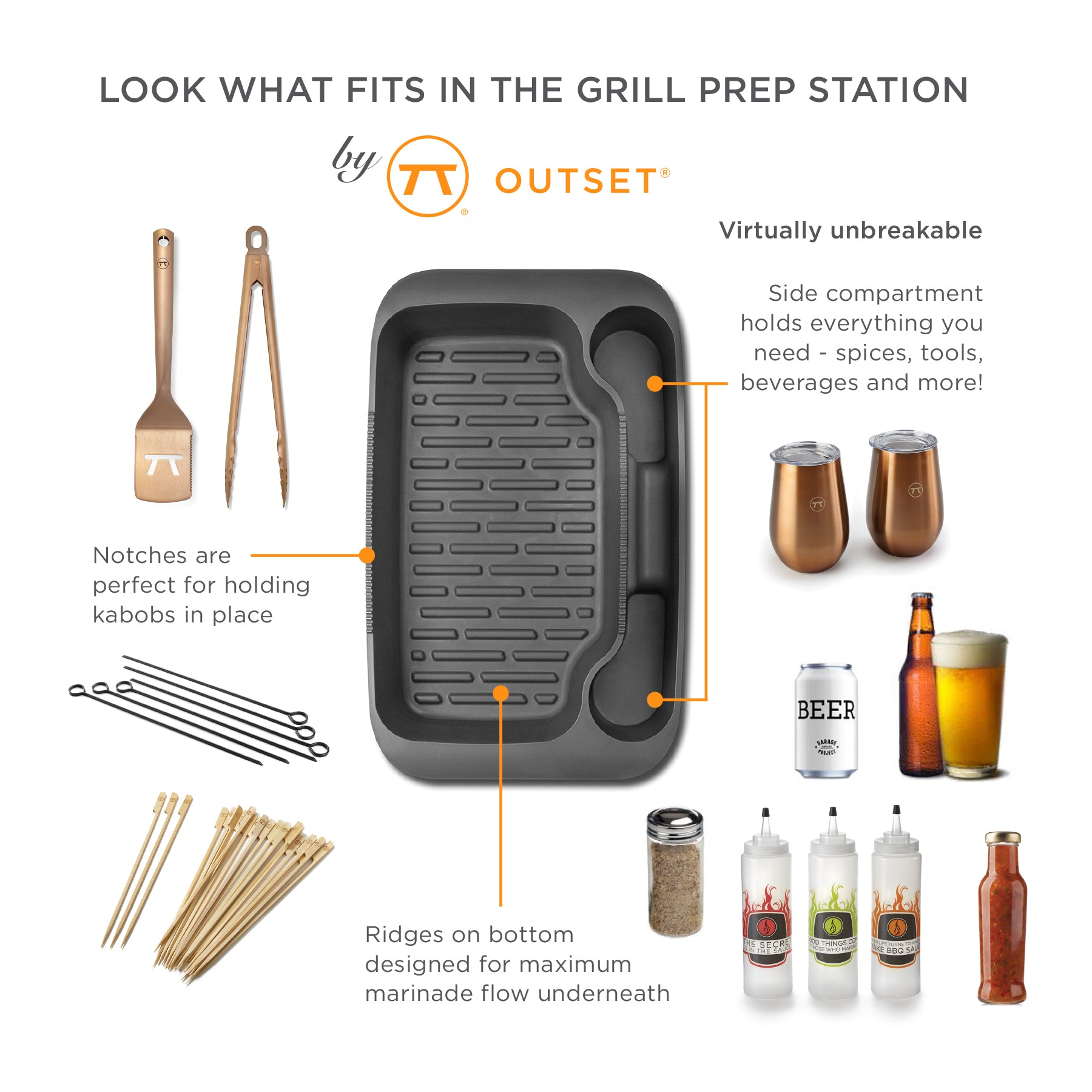 Outset Grill Prep Station With Lid - KitchenEnvy