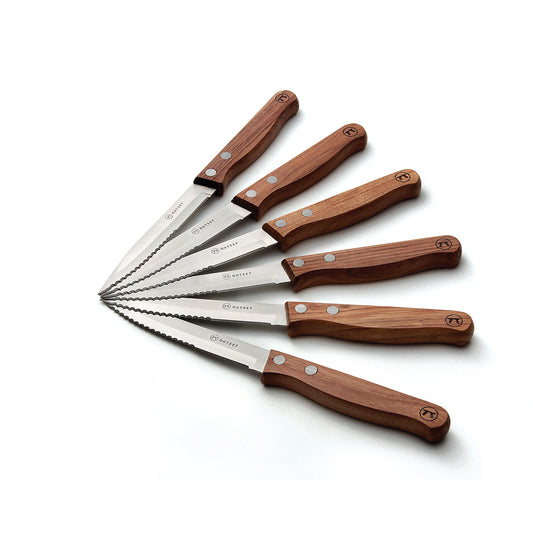 Rosewood Collection Steak Knife Set, 6-Piece - KitchenEnvy