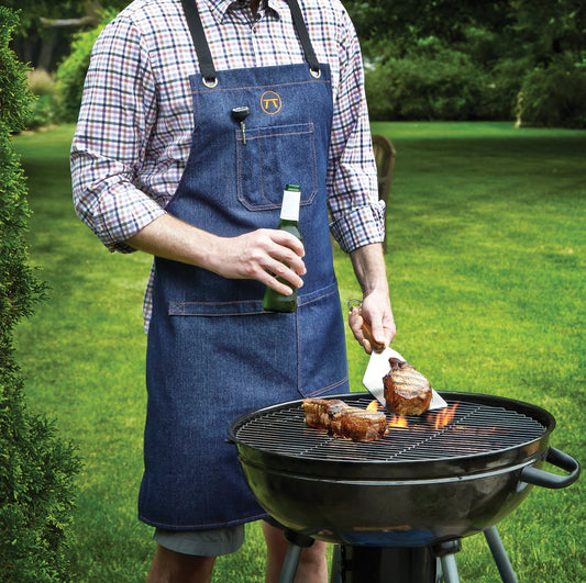 Blue Denim Griller's Apron, One Size Fits Most - KitchenEnvy