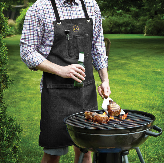Black Denim Griller's Apron, One Size Fits Most - KitchenEnvy