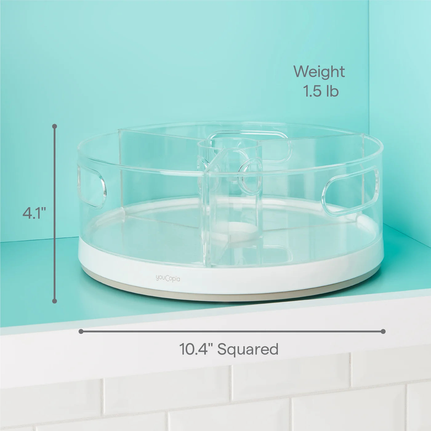 CRAZY SUSAN Turntable w/3 Bins - Kitchen Envy