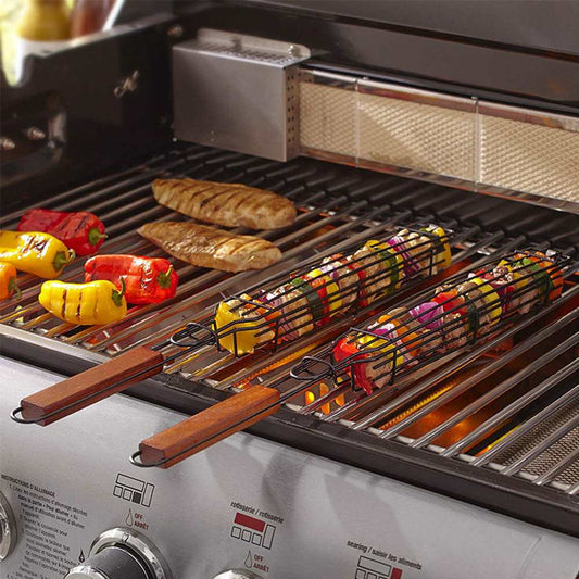 KitchenEnvy BBQ Mesh Basket - Set of 2 - KitchenEnvy