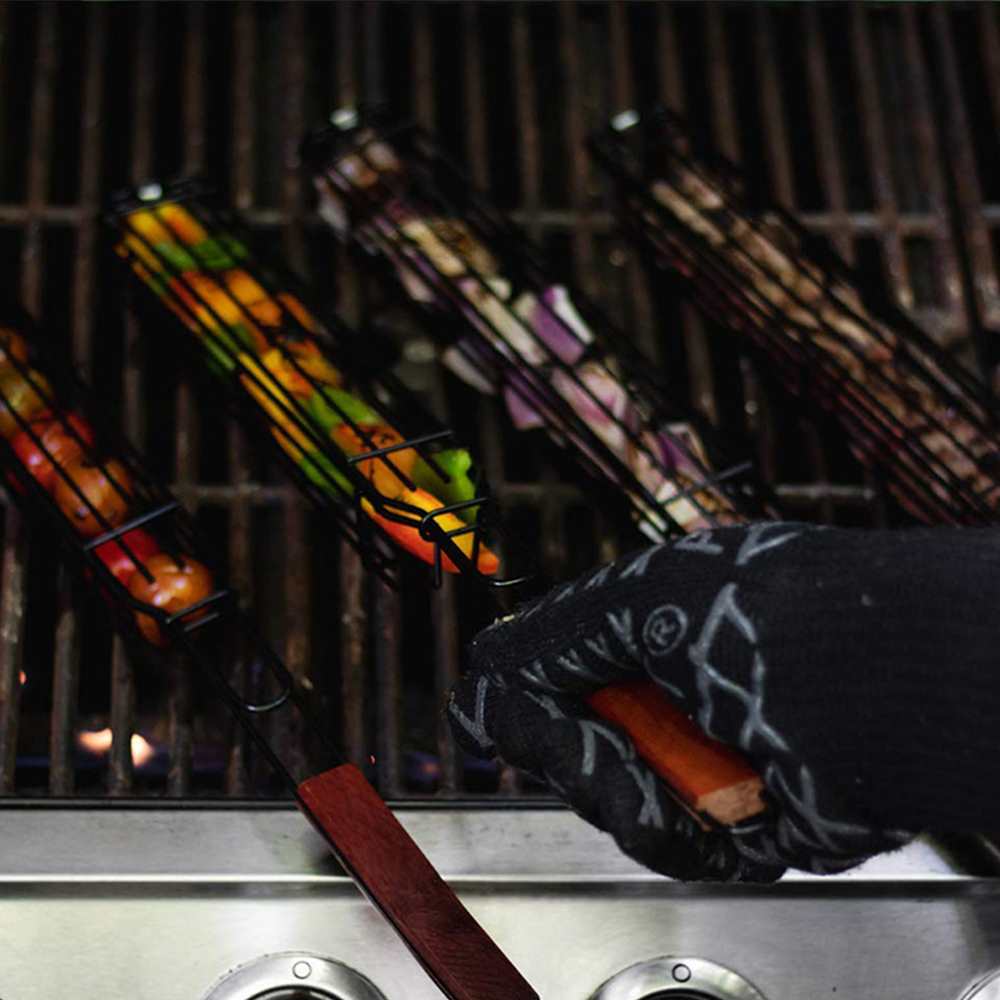 KitchenEnvy BBQ Mesh Basket - Set of 2 - KitchenEnvy