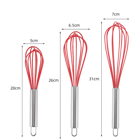 KitchenEnvy Silicone Whisks - Set of 3 - KitchenEnvy
