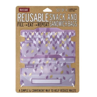 RUSSBE Snack/Sandwich Bags - Pack of 4 - KitchenEnvy