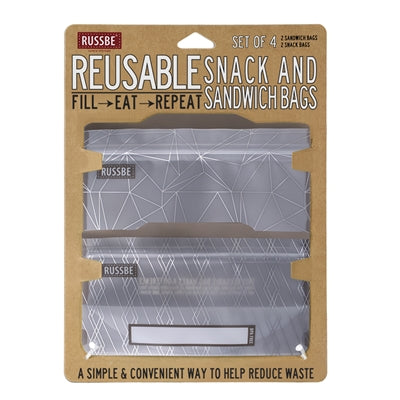 RUSSBE Snack/Sandwich Bags - Pack of 4 - KitchenEnvy