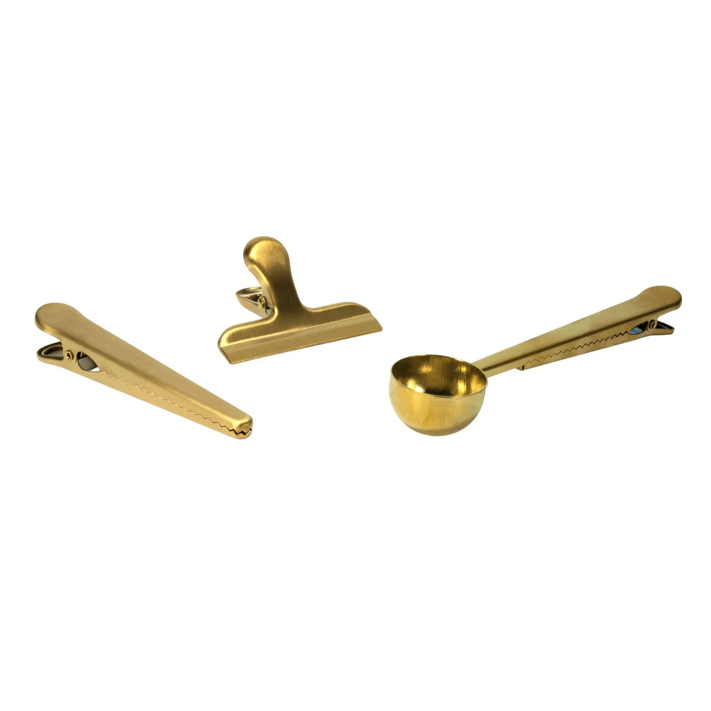 Coffee Clip Set Gold - Set of 3 - Kitchen Envy