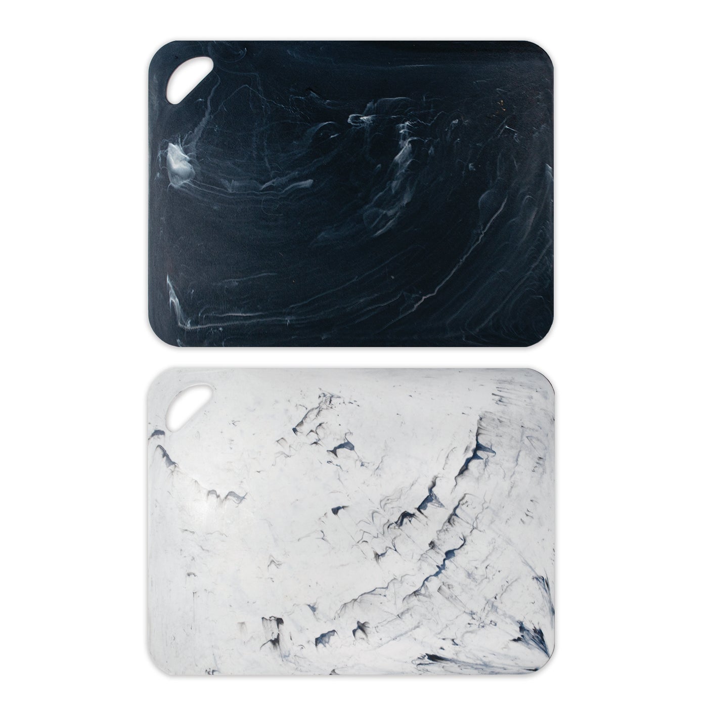KITCHEN BASICS Cutting Mat Marble B&W - Set of 2 - KitchenEnvy