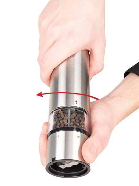 Elis Sense Duo - Electric Salt/Pepper Mills - Stainless Steel - Kitchen Envy