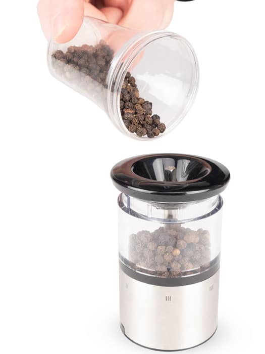 Elis Sense Duo - Electric Salt/Pepper Mills - Stainless Steel - Kitchen Envy