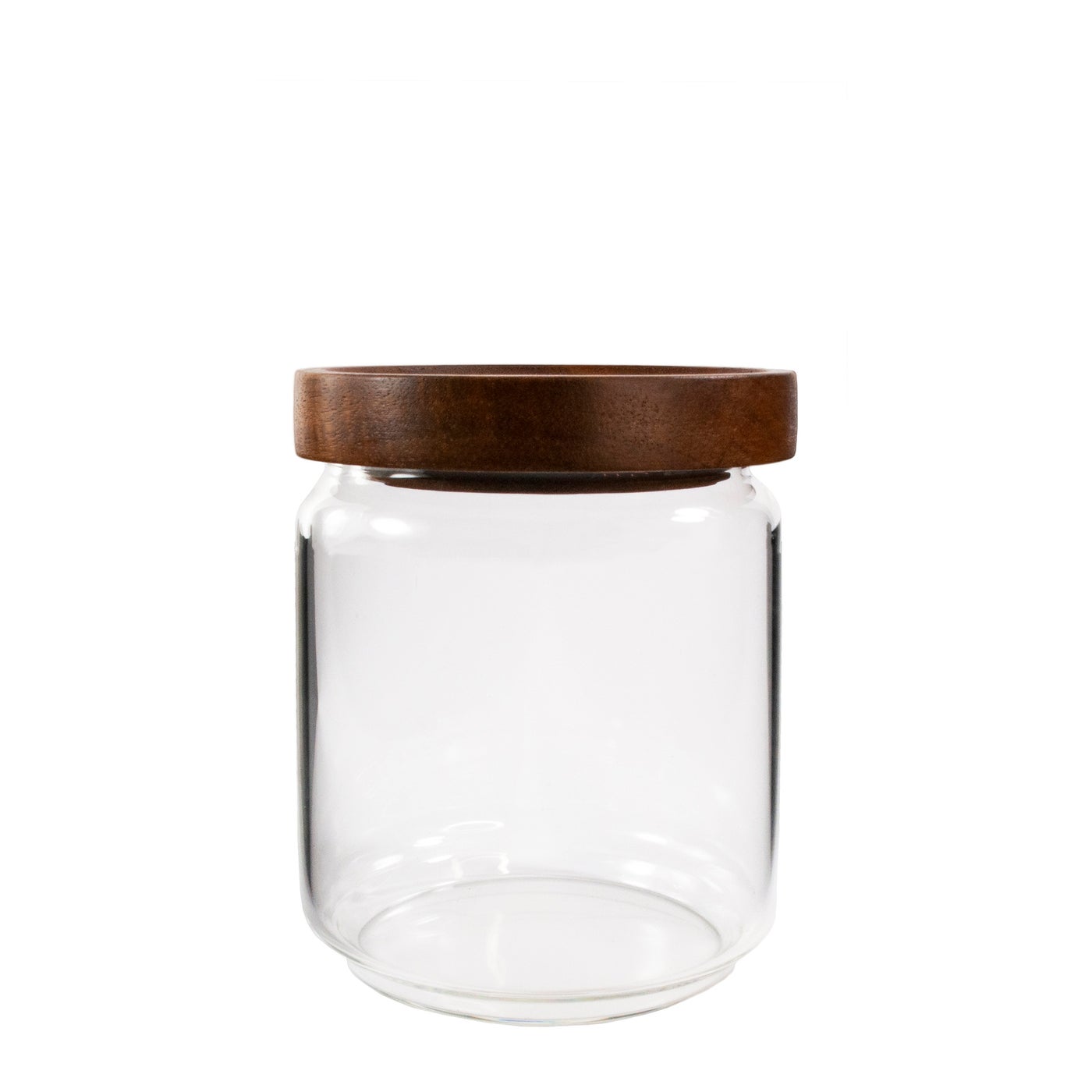 KitchenEnvy Glass Jar with Acacia Wood Lid - KitchenEnvy