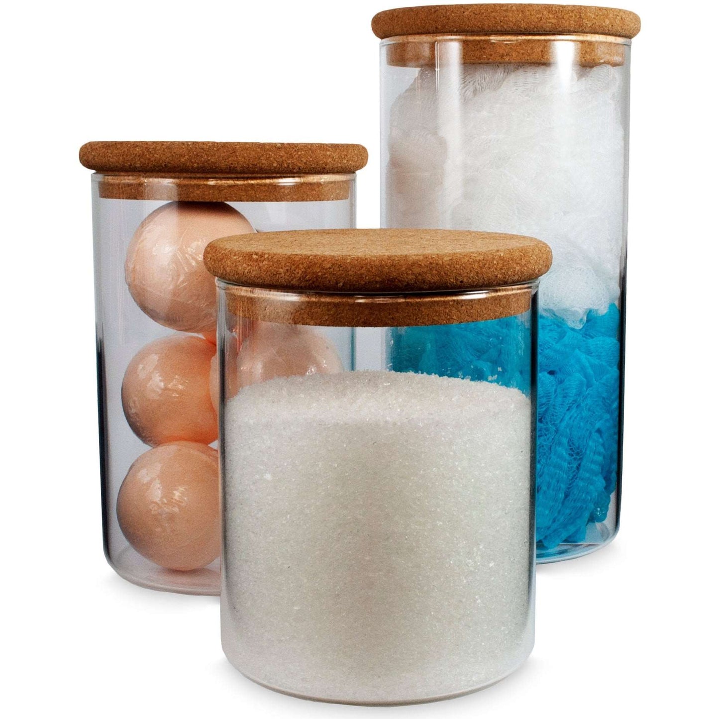 KITCHEN BASICS Canister Borosilicate/Cork Lid - KitchenEnvy