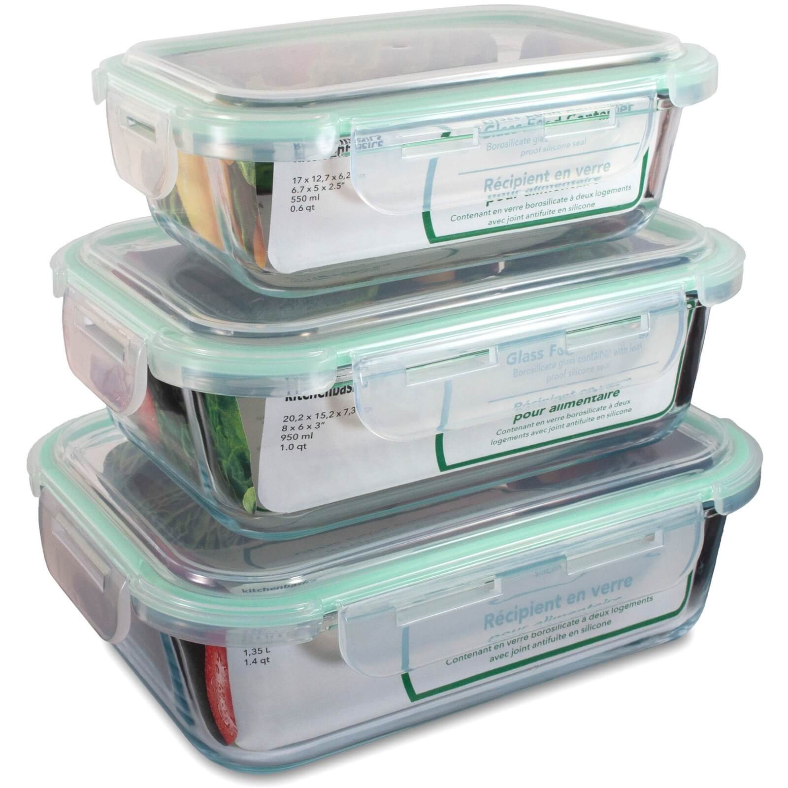 Kitchenbasics Glass Food Storage Container Small 21oz