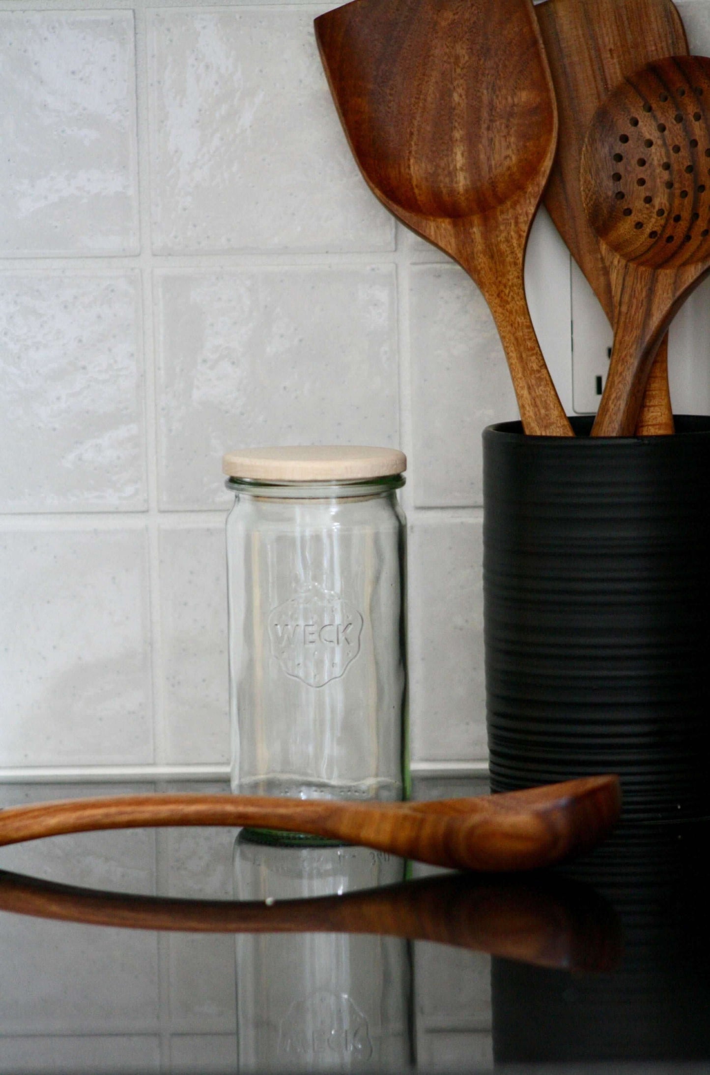 KitchenEnvy 7pcs/set Teak Natural Wood Kitchenware - KitchenEnvy