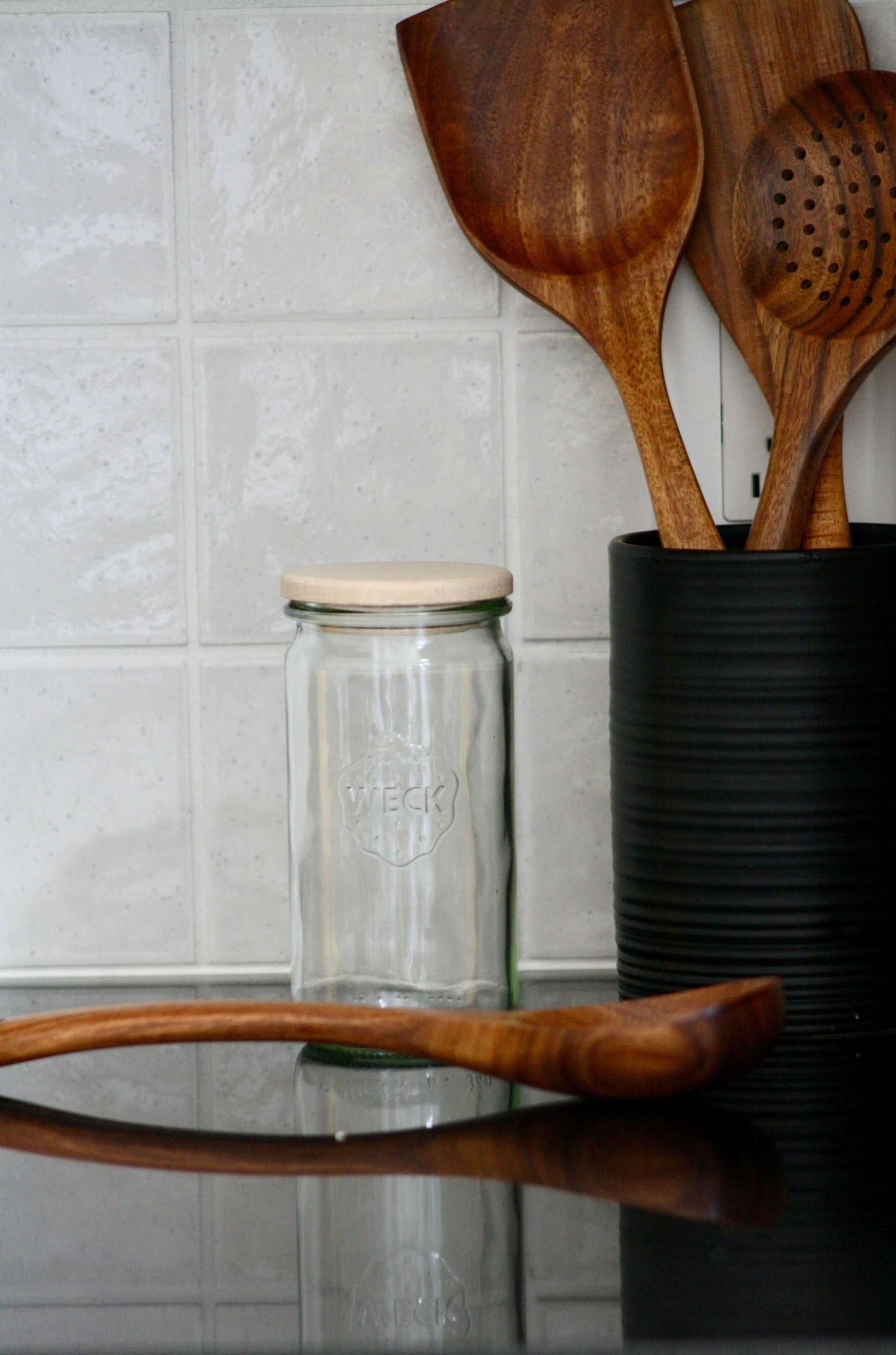 KitchenEnvy 7pcs/set Teak Natural Wood Kitchenware - KitchenEnvy