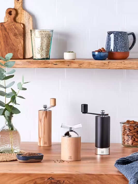 Isen - Salt/Pepper Mills - Beechwood + Steel - Kitchen Envy