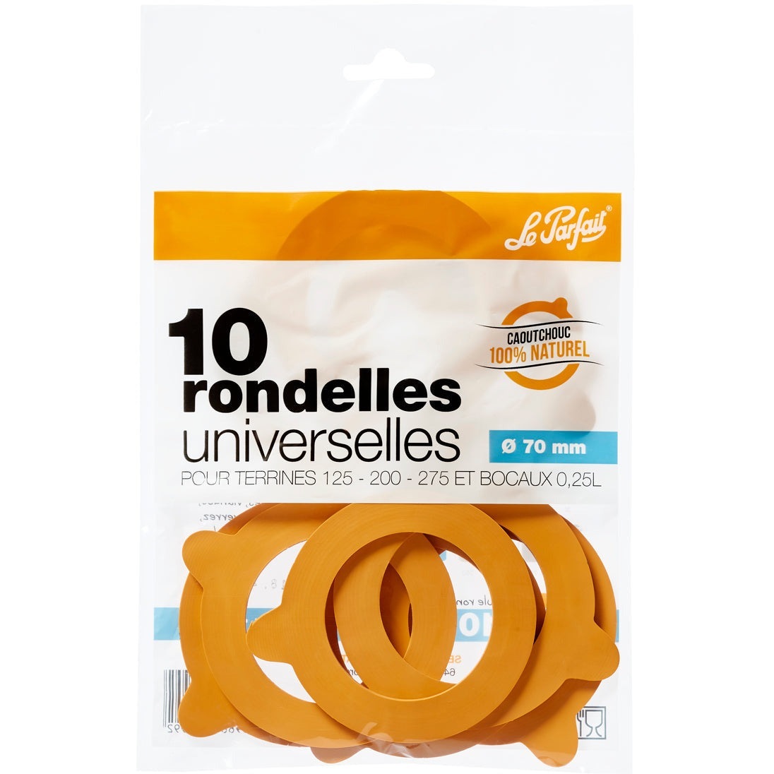 Joints rondelles 100 mm pour bocaux en verre et terrines