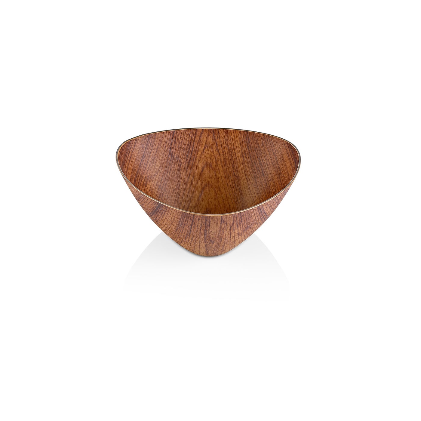 KITCHEN BASICS FAUX WOOD Triangle Bowl Small - Polystyrene - KitchenEnvy