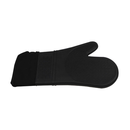 KITCHEN BASICS Silicone Oven Mitt w/Fabric Cuff - KitchenEnvy