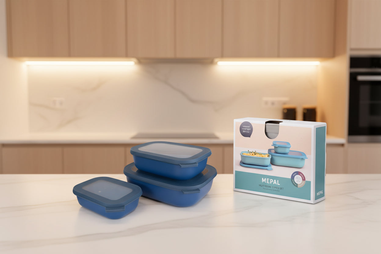 Mepal CIRQULA Multi-Bowl Set 3PC - Rectangular - KitchenEnvy