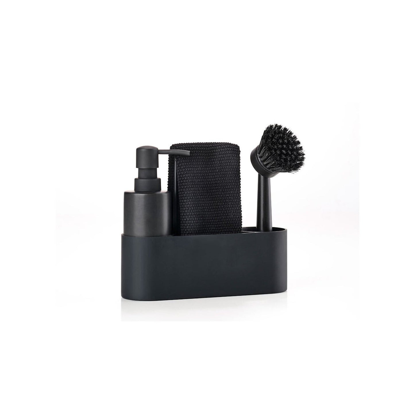 ZONE SINGLES Dishwashing Complete Set Black 22x6.7x19cm/8.7x2.5x7.5" - KitchenEnvy