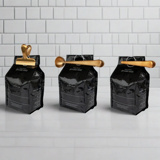 Coffee Clip Set Gold - Set of 3 - Kitchen Envy