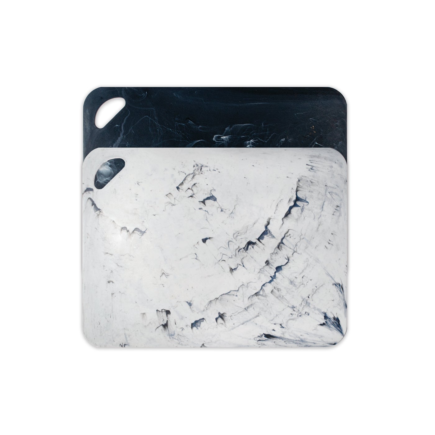 KITCHEN BASICS Cutting Mat Marble B&W - Set of 2 - KitchenEnvy