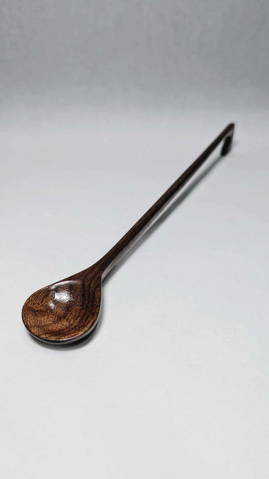 Black Walnut Stir Spoon with hook - Hand-carved in Canada