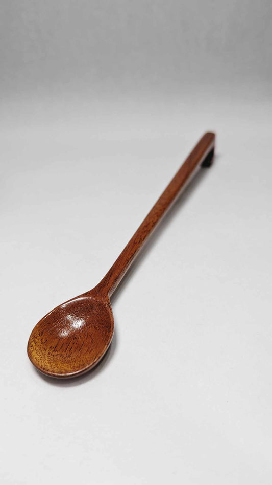 Mahogany Stir Spoon with hook - Hand-carved in Canada