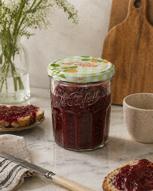 Glass Jar w/ Decorative Metal Lids 324ml/13oz