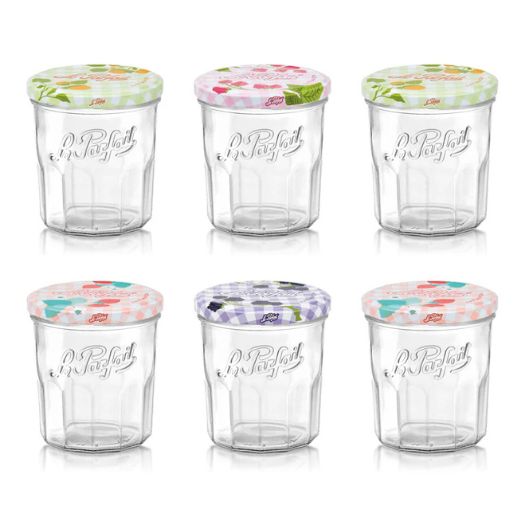 Glass Jar w/ Decorative Metal Lids 324ml/13oz