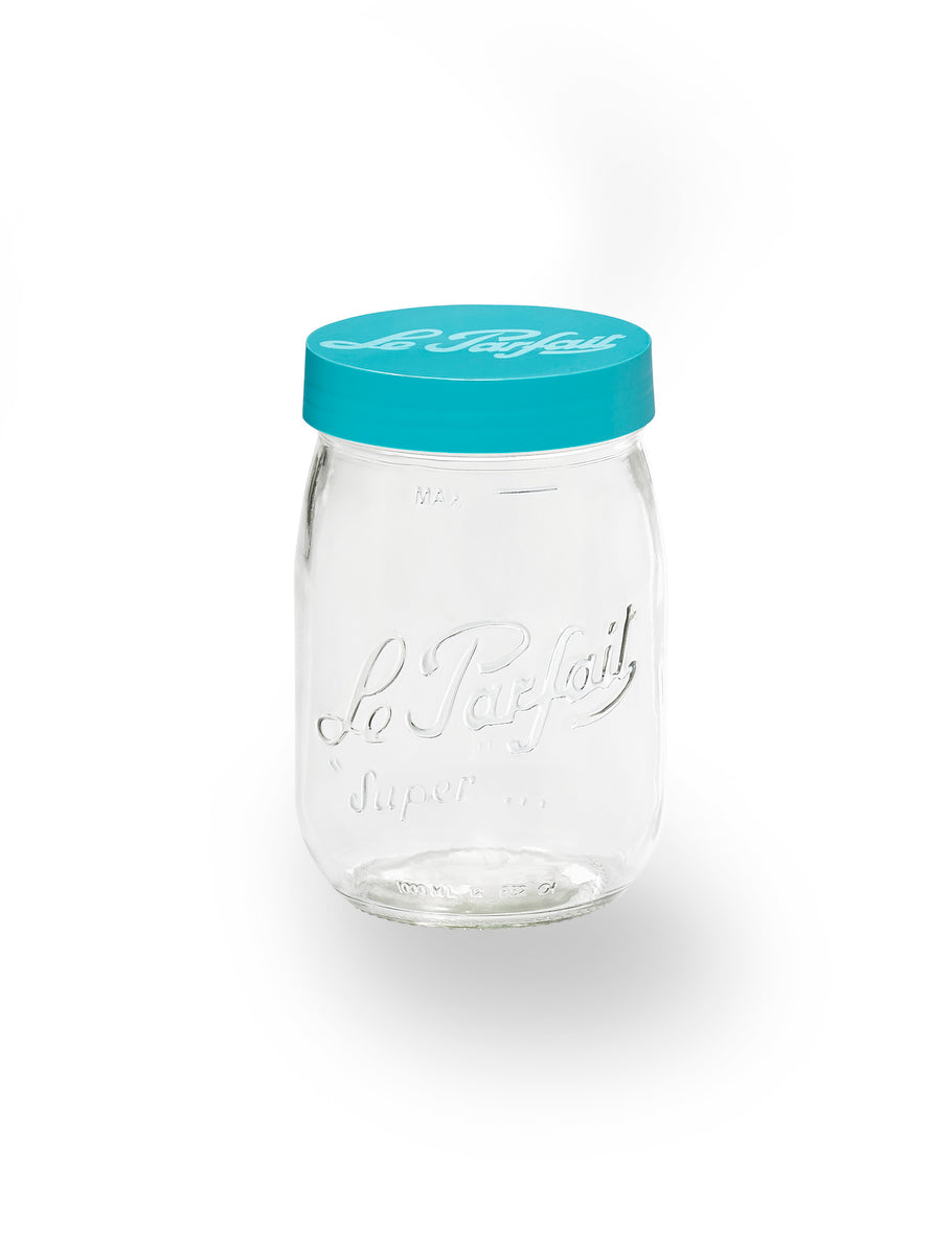 Screw Top Jar w/ Colour Lid 1000ml/32oz