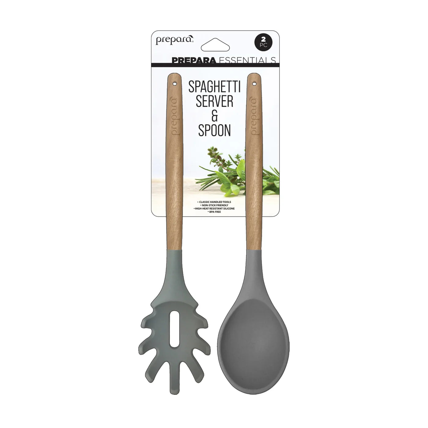 Silicone Spaghetti & Solid Spoon 2/ST - Kitchen Envy
