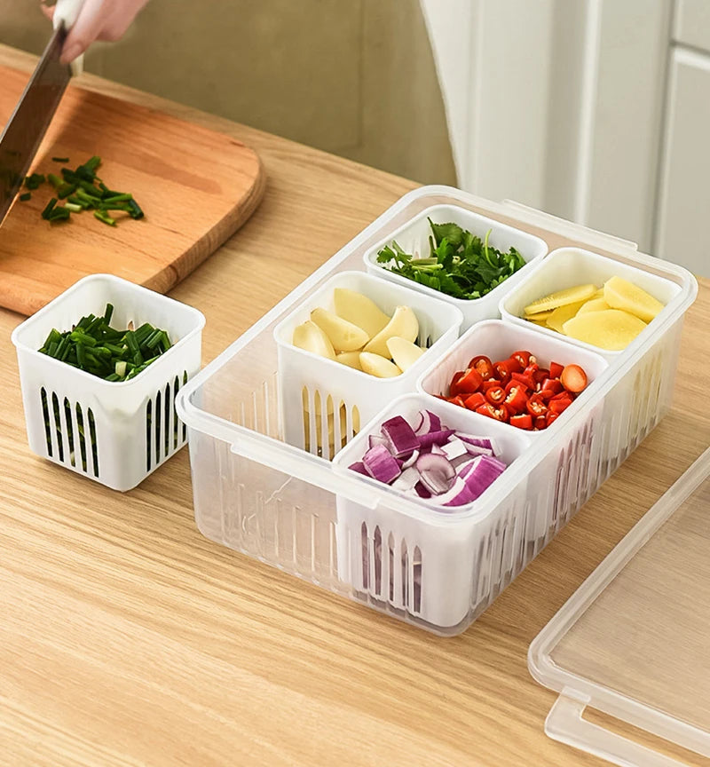 Refrigerator Storage Box - 6 Grids